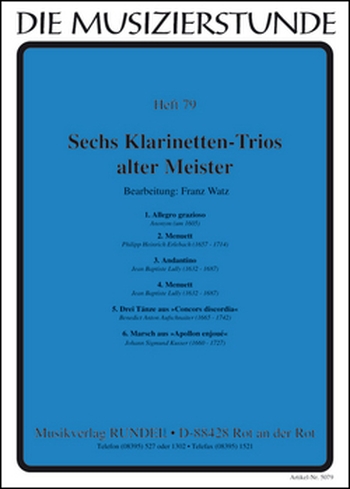 Sechs Klarinetten-Trios alter Meister