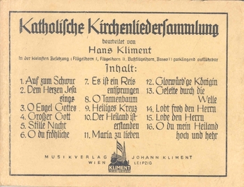 Katholische Kirchenliedersammlung I