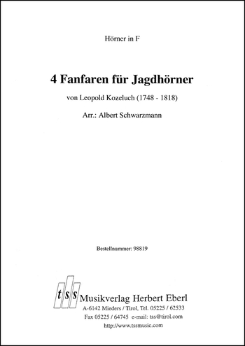 4 Fanfaren für Jagdhörner in F