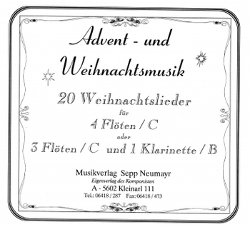 20 Weihnachtslieder für 4 Flöten C oder 3 Flöten C und Klarinette B