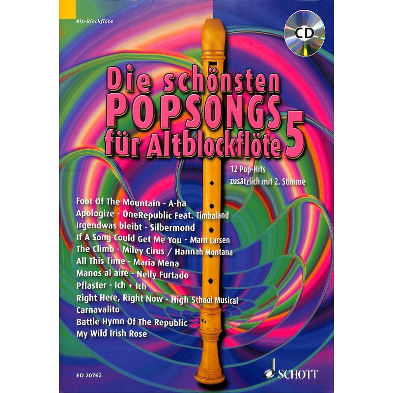 Die schönsten Popsongs für Altblockflöte 5 (inkl. CD) - Blockflöte ...