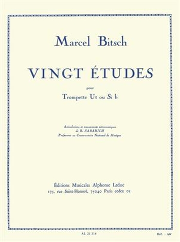 Vingt Etudes pour Trompette Ut ou Si b