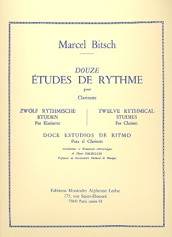 Douze Etudes de Rythme pour Clarinette