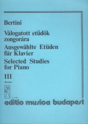 Ausgewählte Etüden für Klavier - Band 3