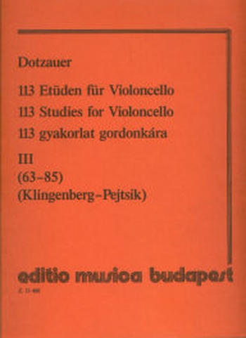 113 Etüden für Violoncello
