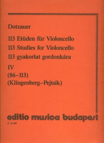 113 Etüden für Violoncello - Band 4