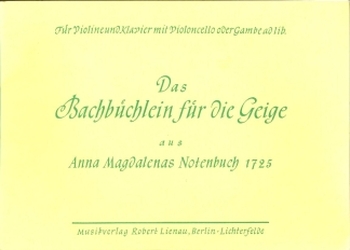 Bachbüchlein (Violine & Klavier)