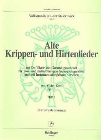 Alte Krippen- und Hirtenlieder - Heft 1 - Instrumentalstimmen