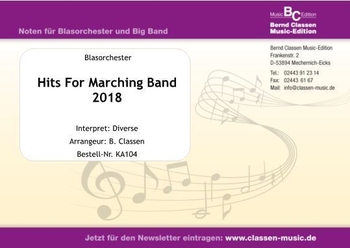 Hits for Marching Band 2018