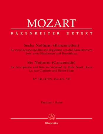 Sechs Notturni (Kanzonetten) - Partitur