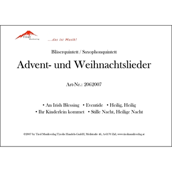 Advent- und Weihnachtslieder - Sammelheft für Saxquintett