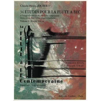 34 Etudes pour la flute a bec - Volume 2