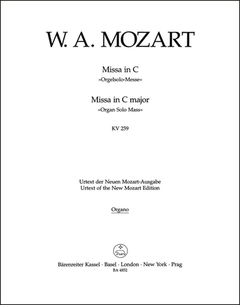 Missa C-Dur KV 259 "Orgelsolo-Messe" - Orgel