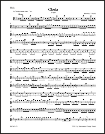 Gloria RV 589 - Viola