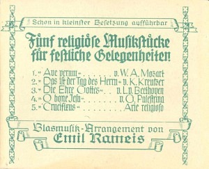 Fünf religiöse Musikstücke für festliche Gelegenheiten