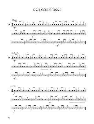 Schule für Snare Drum, Teil 1