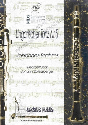 Ungarischer Tanz Nr. 5 - Klarinettenquartett