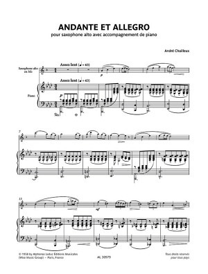 Andante et Allegro (Saxophon)