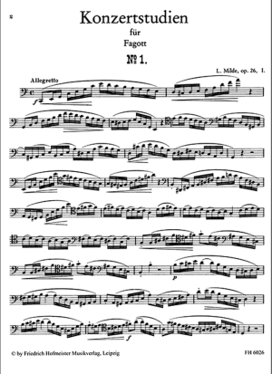 Fünfzig Konzertstudien für Fagott, Heft 1