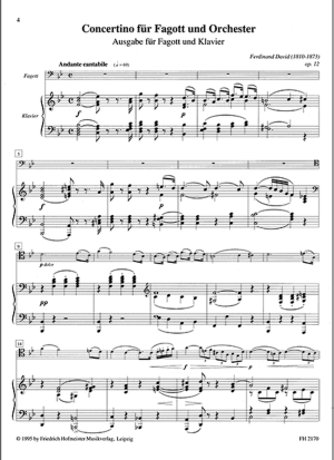 Concertino für Fagott und Orchester, op. 12