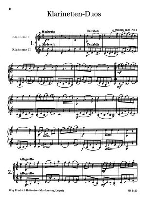 Klarinetten-Duos - Heft 1