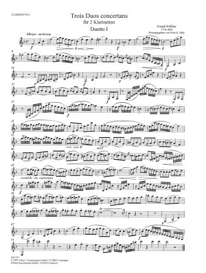 Trois Duos Concertans pour 2 Clarinets