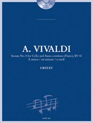 Sonate Nr. 5 für Cello und Basso continuo (Klavier)  
RV 40 in e-Moll