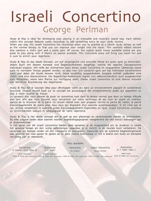 Israeli Concertino - Violine