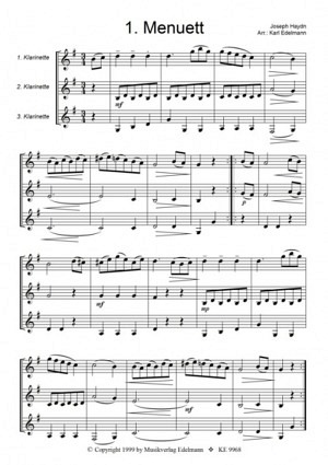 Hirtenweisen für 3 Klarinetten