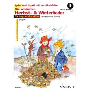 Die schönsten Herbst- und Winterlieder - 1-2 Flöten (inkl. Online-Audio)
