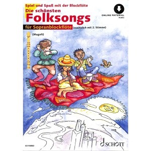 Die schönsten Folksongs - 1-2 Sopranblockflöten (inkl. Online Audio)