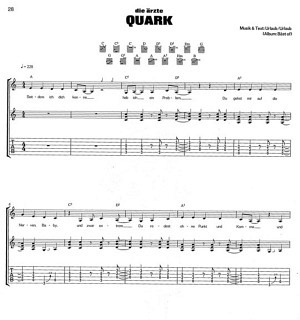Die Ärzte - Bäst of Guitar Tab für Notenfreunde