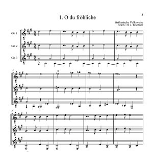 Weihnachtslieder für 3 Gitarren