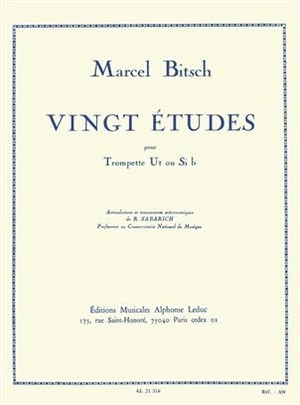 Vingt Etudes pour Trompette Ut ou Si b