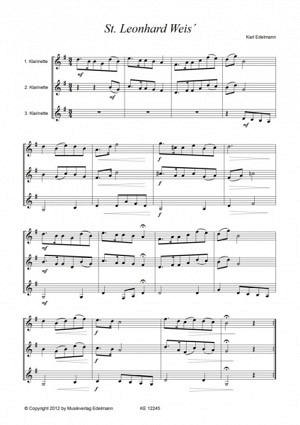 Festliche Klarinettentrios - Heft 6