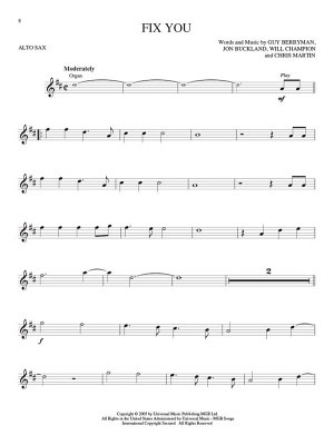Coldplay - Altsaxophon & Online-Audio