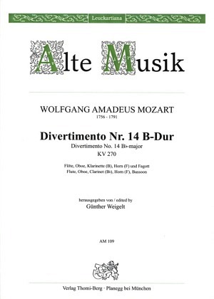 Divertimento Nr. 14 B-Dur KV 270