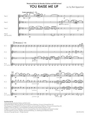 You Raise Me Up - Flötenquartett