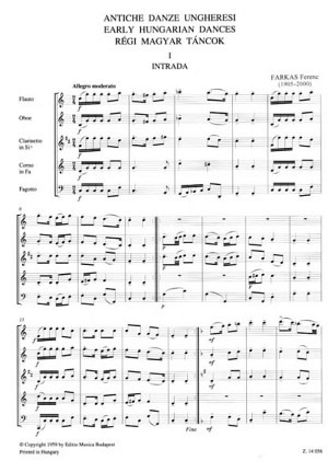 Alte ungarische Tänze aus dem 17. Jahrhundert