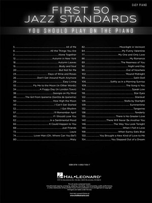 First 50 Jazz Standards you should play on Piano