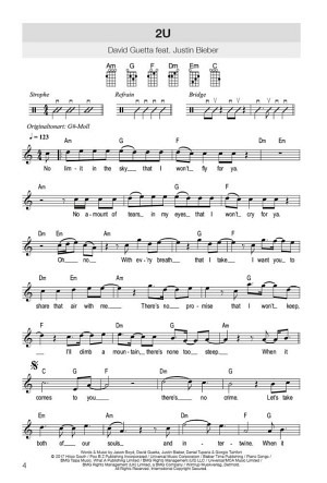 Hitbook 2 - 100 Charthits für Ukulele