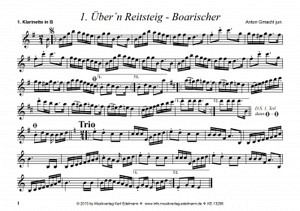 Für d'Klarinettenpartie "Widmungen"