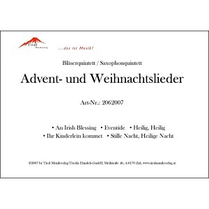 Advent- und Weihnachtslieder - Sammelheft für Saxquintett