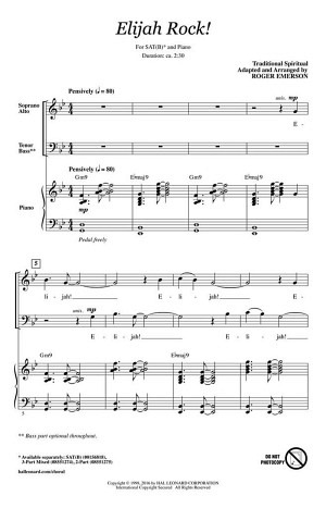 Elijah Rock - gemischter Chor (5 Stück)