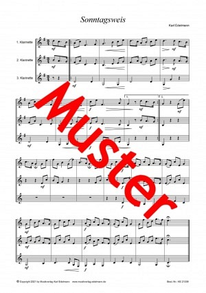 Festliche Klarinettentrios - Heft 7