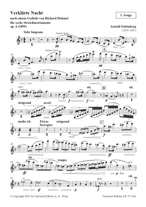 Die verklärte Nacht (Sextett) - op. 4 - (Set)