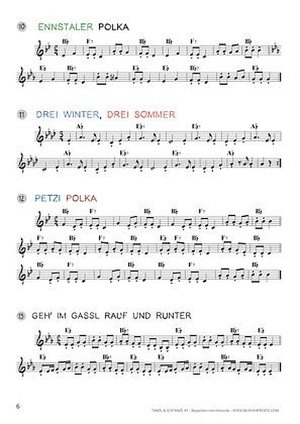 Tanzl & G'stanzl 1 - Begleitstimme in C (Violinschlüssel)