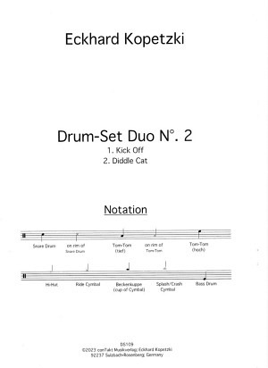 Drum-Set Duo No. 2 - Kick Off - Diddle Cat
