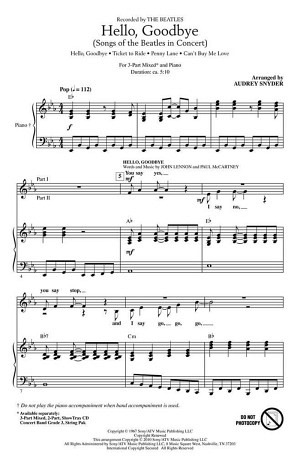 Hello, Goodbye - (Chor - 3-Part) - 5 Stück