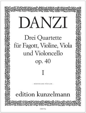 Drei Quartette für Fagott und Streicher - Band 1